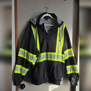 Tough Duck Safety Thermal Lined Safety Zip-Up Hoodie